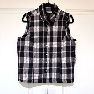 NWT BAXTER & WELLS plaid lightweight Vest sz S
